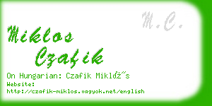 miklos czafik business card